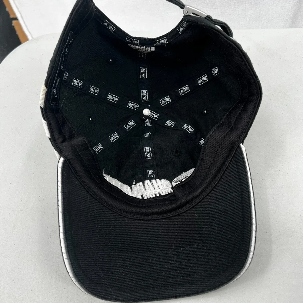 Adidas Charlotte Motor Speedway Men's Hat Black White 3‎ Stripe Baseball Cap
